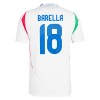 Officiële Voetbalshirt Italië Barella 18 Uit EK 2024 - Heren